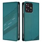 For ZTE Blade A73 4G Embossed Multi-functional Wallet Retro Leather Phone Case(Dark Green) - 2