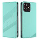 For ZTE Blade A73 4G Embossed Multi-functional Wallet Retro Leather Phone Case(Mint Green) - 2