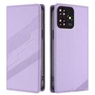 For ZTE Blade A73 4G Embossed Multi-functional Wallet Retro Leather Phone Case(Light Purple) - 2
