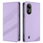 For ZTE Blade A33s 4G Embossed Multi-functional Wallet Retro Leather Phone Case(Light Purple) - 2