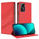 For ZTE Blade A72s 4G / V41 Smart Embossed Multi-functional Wallet Retro Leather Phone Case(Red) - 1