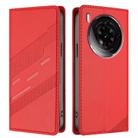 For ZTE nubia Z50S Pro Embossed Multi-functional Wallet Retro Leather Phone Case(Red) - 2