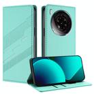 For ZTE nubia Z50S Pro Embossed Multi-functional Wallet Retro Leather Phone Case(Mint Green) - 1