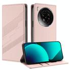 For ZTE nubia Z50S Pro Embossed Multi-functional Wallet Retro Leather Phone Case(Pink) - 1