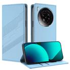 For ZTE nubia Z50S Pro Embossed Multi-functional Wallet Retro Leather Phone Case(Light Blue) - 1