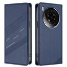 For ZTE nubia Z50S Pro Embossed Multi-functional Wallet Retro Leather Phone Case(Dark Blue) - 2