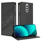 For ZTE nubia RedMagic 8S Pro+ 5G Embossed Multi-functional Wallet Retro Leather Phone Case(Black) - 1