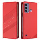 For ZTE Blade A53 5G Embossed Multi-functional Wallet Retro Leather Phone Case(Red) - 2