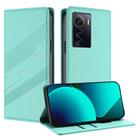 For ZTE Axon 50 Ultra Embossed Multi-functional Wallet Retro Leather Phone Case(Mint Green) - 1