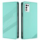 For ZTE Libero 5G III Embossed Multi-functional Wallet Retro Leather Phone Case(Mint Green) - 2