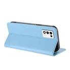 For ZTE Libero 5G III Embossed Multi-functional Wallet Retro Leather Phone Case(Light Blue) - 3