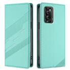 For ZTE Blade V40 Embossed Multi-functional Wallet Retro Leather Phone Case(Mint Green) - 2