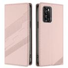 For ZTE Blade V40 Embossed Multi-functional Wallet Retro Leather Phone Case(Pink) - 2