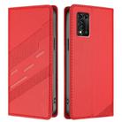 For ZTE Libero 5G II / A103ZT Embossed Multi-functional Wallet Retro Leather Phone Case(Red) - 2