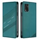 For ZTE Libero 5G II / A103ZT Embossed Multi-functional Wallet Retro Leather Phone Case(Dark Green) - 2
