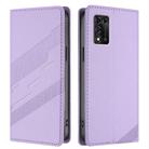 For ZTE Libero 5G II / A103ZT Embossed Multi-functional Wallet Retro Leather Phone Case(Light Purple) - 2