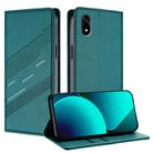 For ZTE Kantan Sumaho 4 A402ZT Embossed Multi-functional Wallet Retro Leather Phone Case(Dark Green) - 1