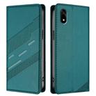 For ZTE Kantan Sumaho 4 A402ZT Embossed Multi-functional Wallet Retro Leather Phone Case(Dark Green) - 2