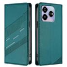 For ZTE Blade V60 4G Embossed Multi-functional Wallet Retro Leather Phone Case(Dark Green) - 2