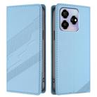 For ZTE Blade V60 4G Embossed Multi-functional Wallet Retro Leather Phone Case(Light Blue) - 2