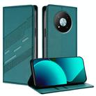 For ZTE Voyage 41 5G / 40 Embossed Multi-functional Wallet Retro Leather Phone Case(Dark Green) - 1