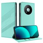 For ZTE Voyage 41 5G / 40 Embossed Multi-functional Wallet Retro Leather Phone Case(Mint Green) - 1