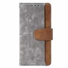 For OPPO A5 Pro 5G Global Color Stitching Skin Feel Leather RFID Blocking Phone Case(Grey) - 2