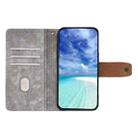 For OPPO A5 Pro 5G Global Color Stitching Skin Feel Leather RFID Blocking Phone Case(Grey) - 3