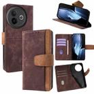 For vivo Y39 5G Global Color Stitching Skin Feel Leather RFID Blocking Phone Case(Brown) - 1