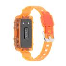 For Huawei Band 10 / 9 / 8 Integrated Transparent Silicone Watch Band(Orange) - 2