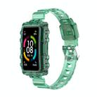 For Huawei Band 10 / 9 / 8 Integrated Transparent Silicone Watch Band(Green) - 1