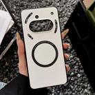 For Nothing Phone 3a Pro PU MagSafe Magnetic Phone Case(White) - 1