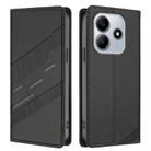 For Redmi Note 14 5G Embossed Multi-functional Wallet Retro Leather Phone Case(Black) - 2