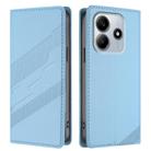 For Redmi Note 14 5G Embossed Multi-functional Wallet Retro Leather Phone Case(Light Blue) - 2