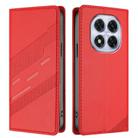 For Redmi Note 14 Pro 5G Embossed Multi-functional Wallet Retro Leather Phone Case(Red) - 2