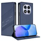 For Redmi Note 14 Pro 5G Embossed Multi-functional Wallet Retro Leather Phone Case(Dark Blue) - 1