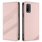 For Redmi 9T Embossed Multi-functional Wallet Retro Leather Phone Case(Pink) - 2