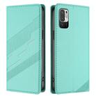 For Redmi 10 4G Embossed Multi-functional Wallet Retro Leather Phone Case(Mint Green) - 2