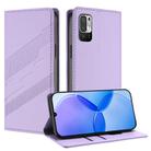 For Redmi 10 4G Embossed Multi-functional Wallet Retro Leather Phone Case(Light Purple) - 1