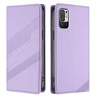 For Redmi 10 4G Embossed Multi-functional Wallet Retro Leather Phone Case(Light Purple) - 2