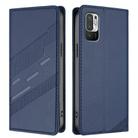 For Redmi 10 4G Embossed Multi-functional Wallet Retro Leather Phone Case(Dark Blue) - 2