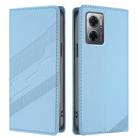 For Redmi 10 5G Embossed Multi-functional Wallet Retro Leather Phone Case(Light Blue) - 2