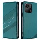 For Redmi 10A / 9C Embossed Multi-functional Wallet Retro Leather Phone Case(Dark Green) - 2