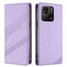 For Redmi 10A / 9C Embossed Multi-functional Wallet Retro Leather Phone Case(Light Purple) - 2