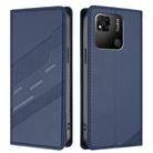 For Redmi 10A / 9C Embossed Multi-functional Wallet Retro Leather Phone Case(Dark Blue) - 2