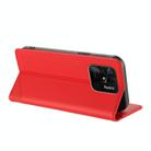For Redmi 10C Embossed Multi-functional Wallet Retro Leather Phone Case(Red) - 3