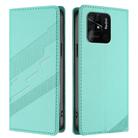 For Redmi 10C Embossed Multi-functional Wallet Retro Leather Phone Case(Mint Green) - 2
