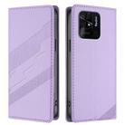 For Redmi 10C Embossed Multi-functional Wallet Retro Leather Phone Case(Light Purple) - 2