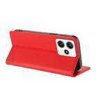 For Redmi 12 Embossed Multi-functional Wallet Retro Leather Phone Case(Red) - 3