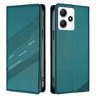 For Redmi 12 Embossed Multi-functional Wallet Retro Leather Phone Case(Dark Green) - 2